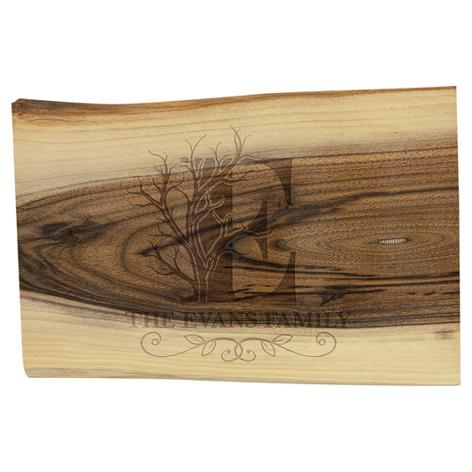 Engraved Black Walnut Bar Cutting Board