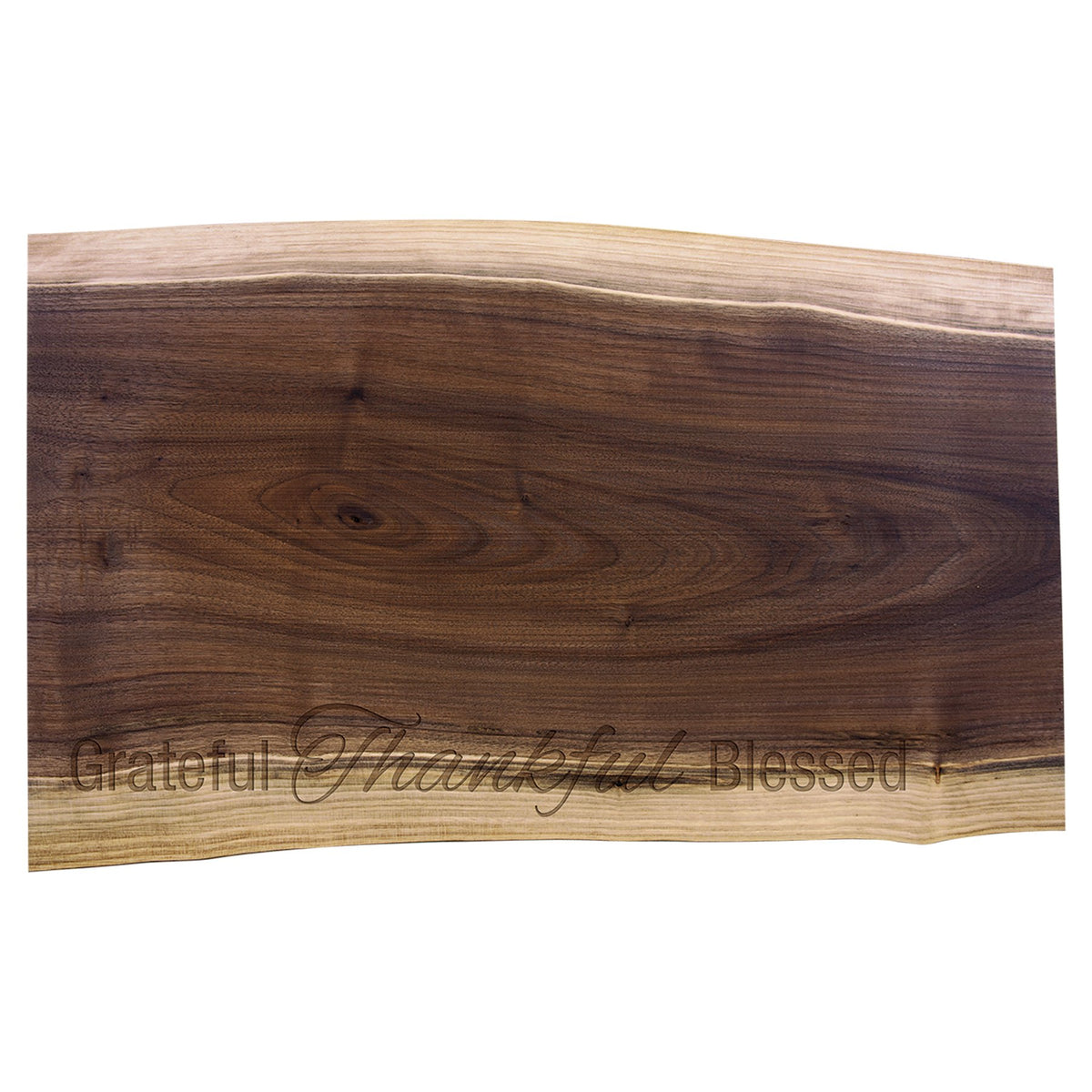 Engraved Black Walnut Cutting and Charcuterie Board - 20 x 12 in