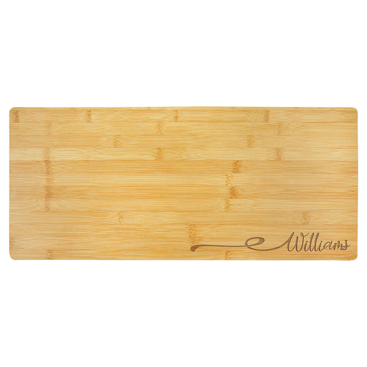 Engraved Bamboo Charcuterie and Cutting Board - 23 3/4 x 10 in