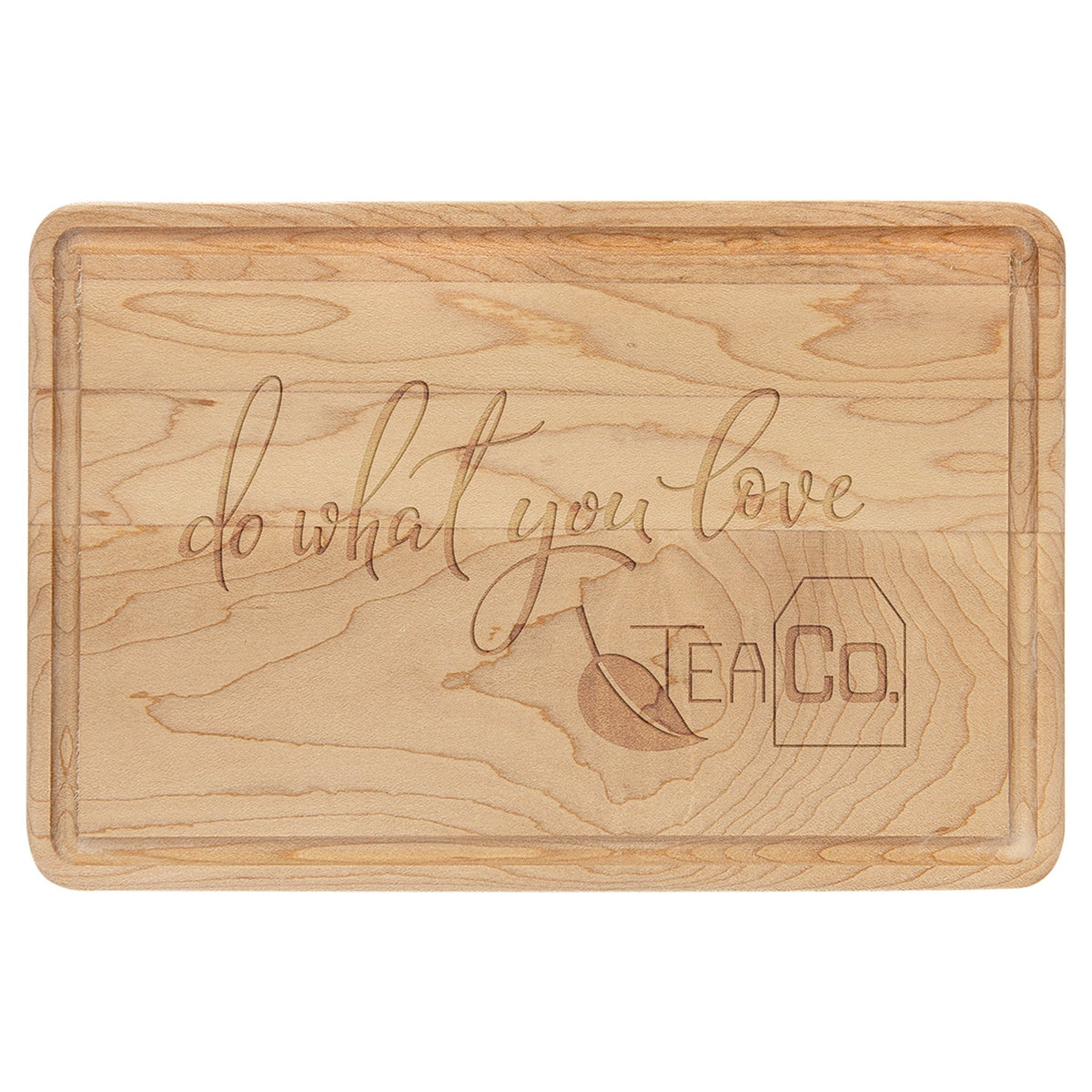 Engraved Maple Cutting Board with Drip Ring - 9 x 6 in