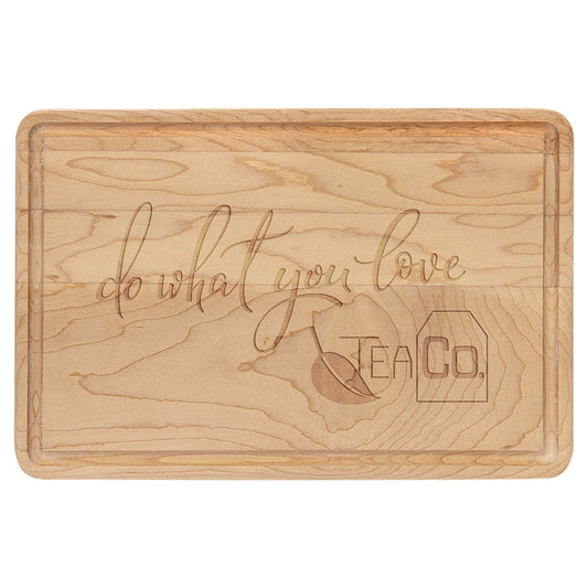 Engraved Maple Cutting Board with Drip Ring - 9 x 6 in
