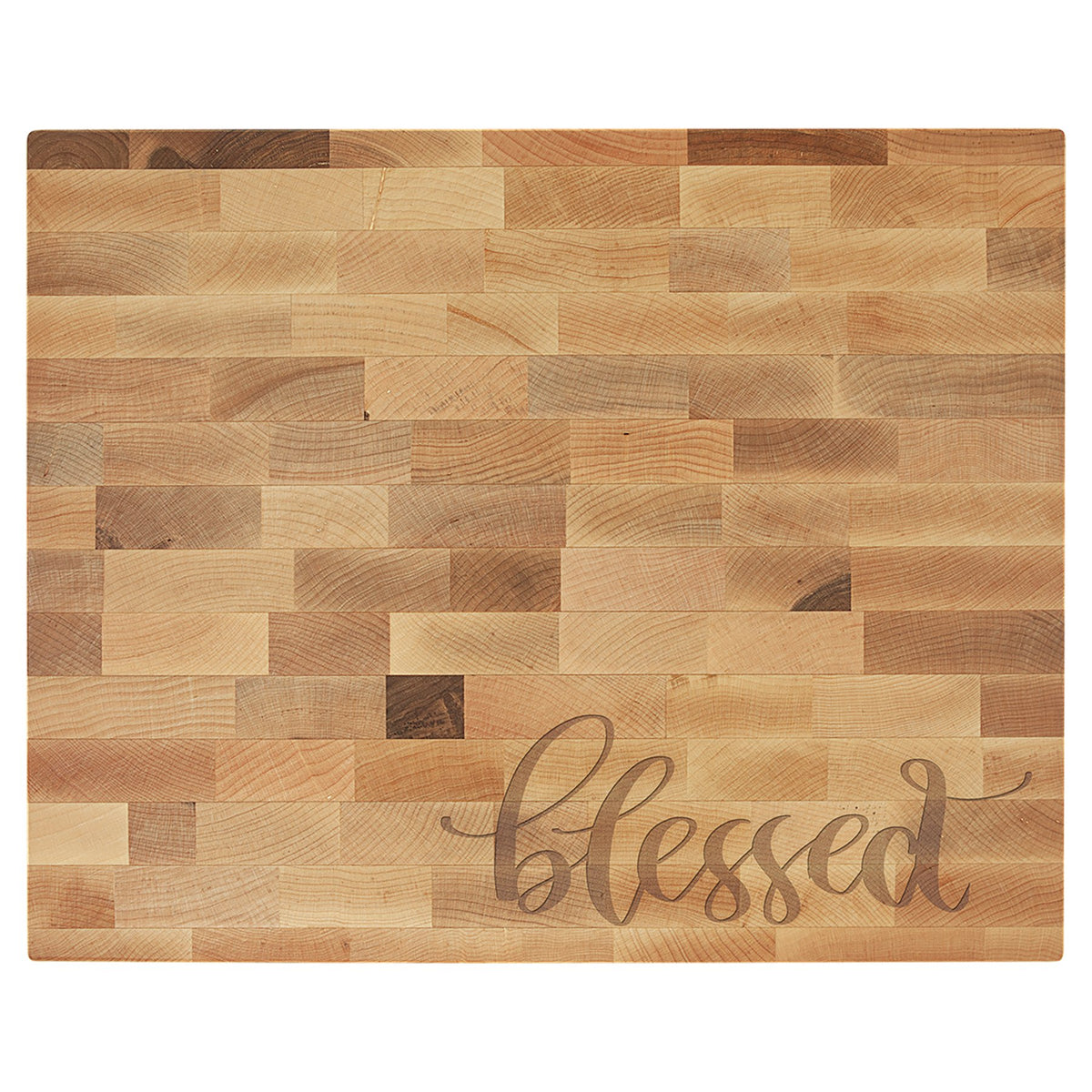 Engraved Maple Butcher Block Cutting Board - 16 x 13 x 1 1/2 in