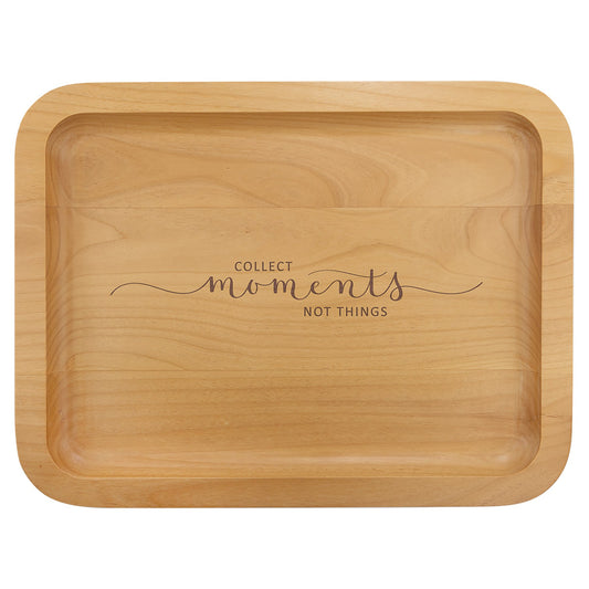 Engraved Alder Tray with Recessed Center