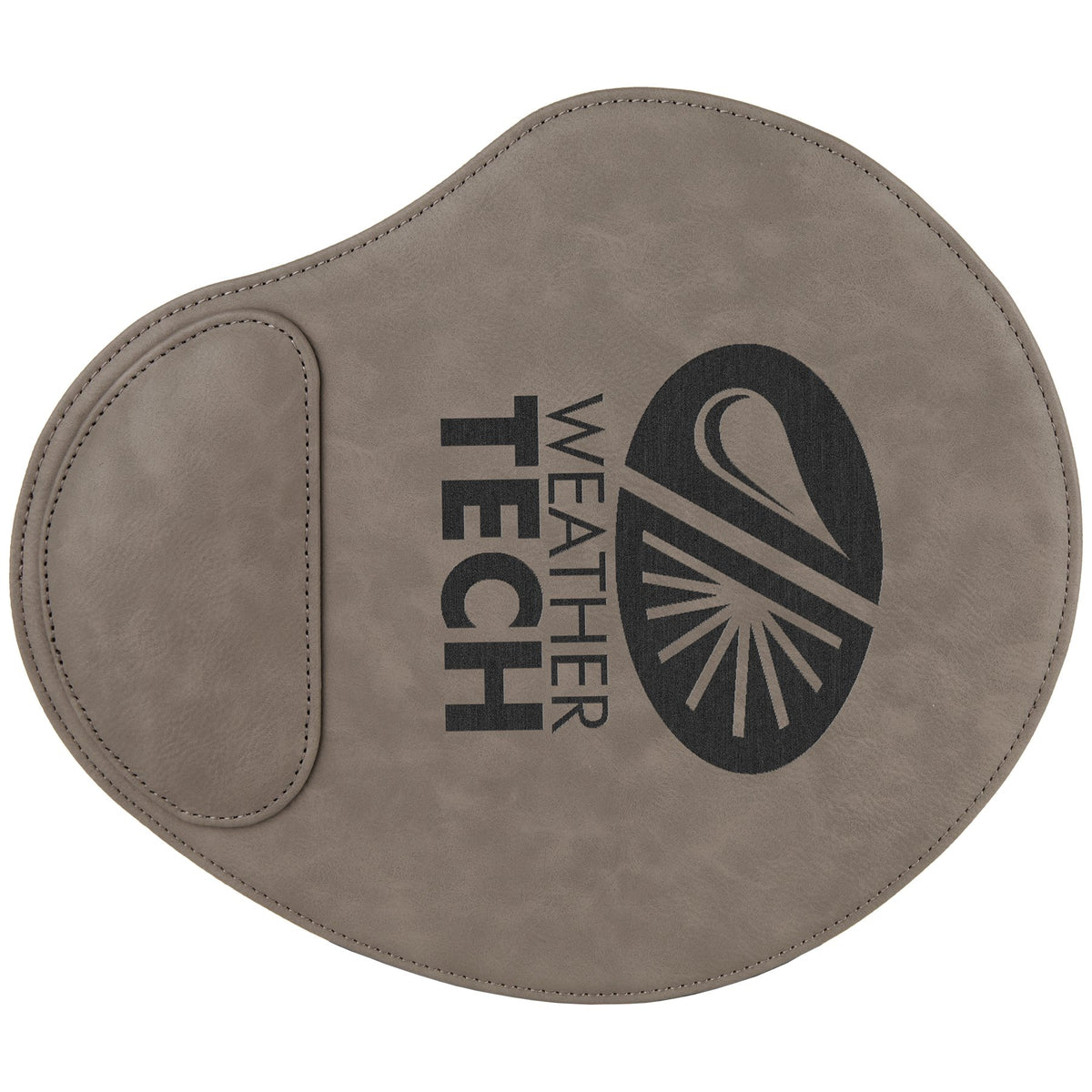 Engraved Leatherette Mouse Pad - Gray