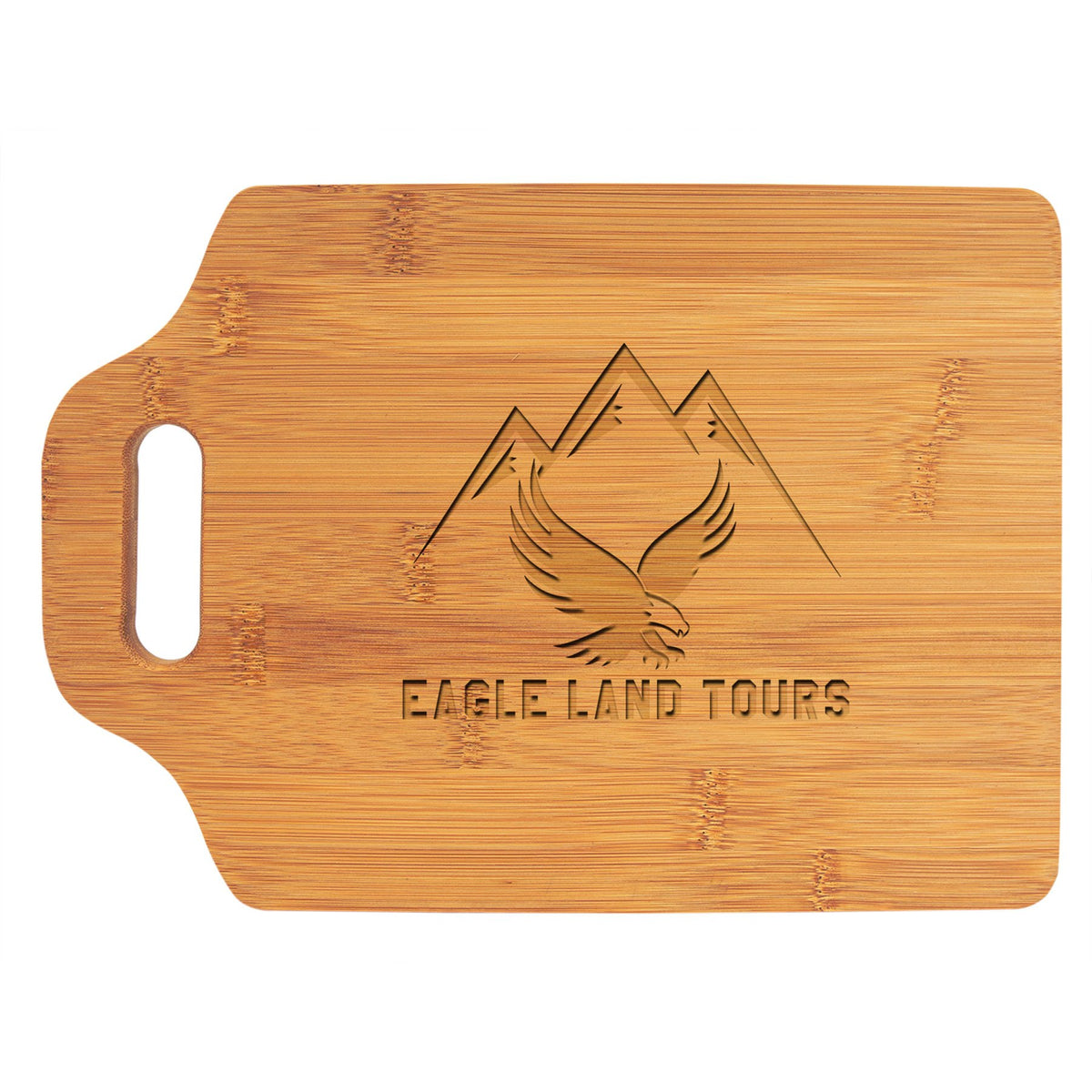 Engraved Bamboo Cutting Board with Handle - 11 x 7 3/4 in