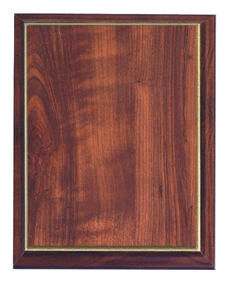 Engraved Cherry Finish Plaque with Gold Cove - 8 x 10 in