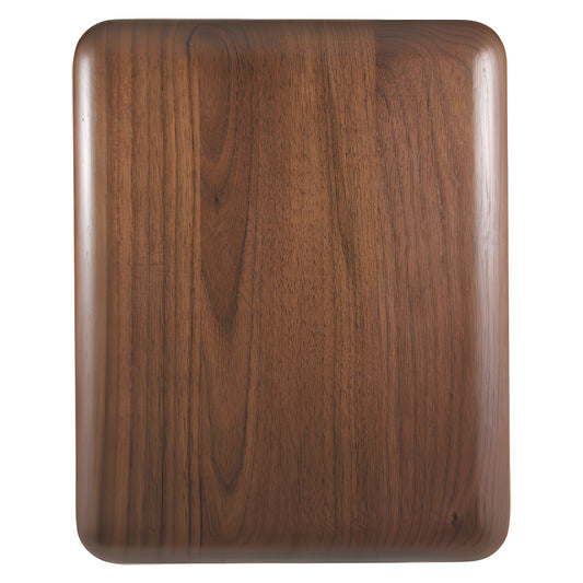 Engraved Elliptical Edge Round Corner Genuine Walnut Plaque