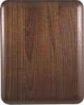 Engraved Elliptical Edge Round Corner Genuine Walnut Plaque - 8 x 10 in
