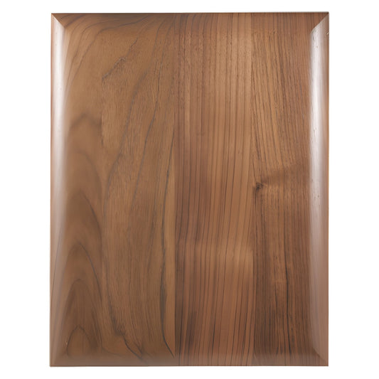 Engraved Elliptical Edge Square Corner Genuine Walnut Plaque