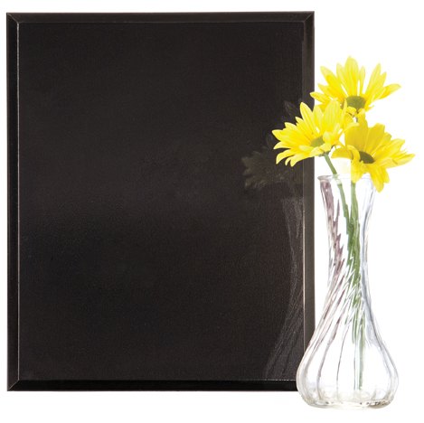 Engraved High Gloss Plaque - Solid Black / 8 x 10 in