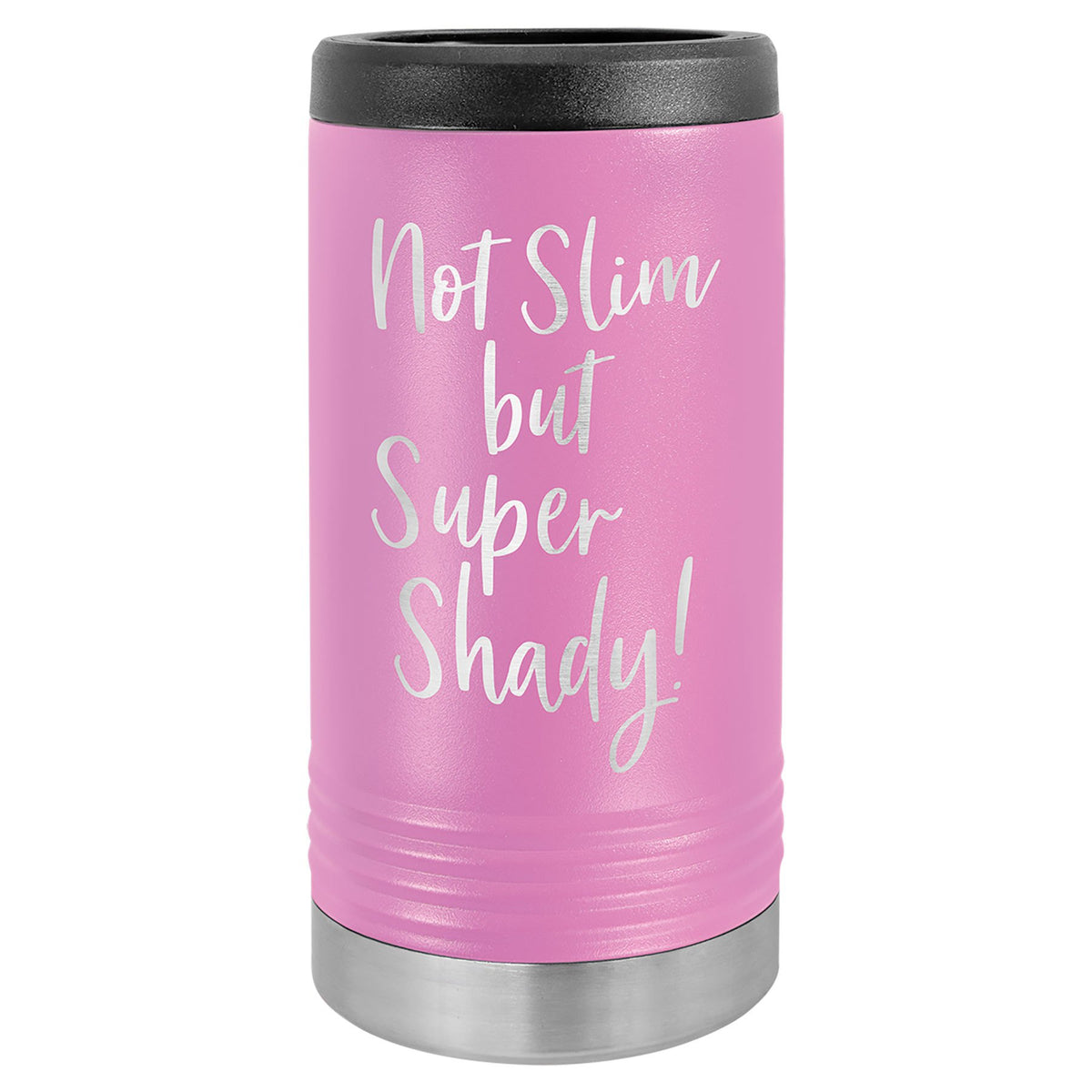 Engraved Polar Camel Slim Beverage Holder - Light Purple