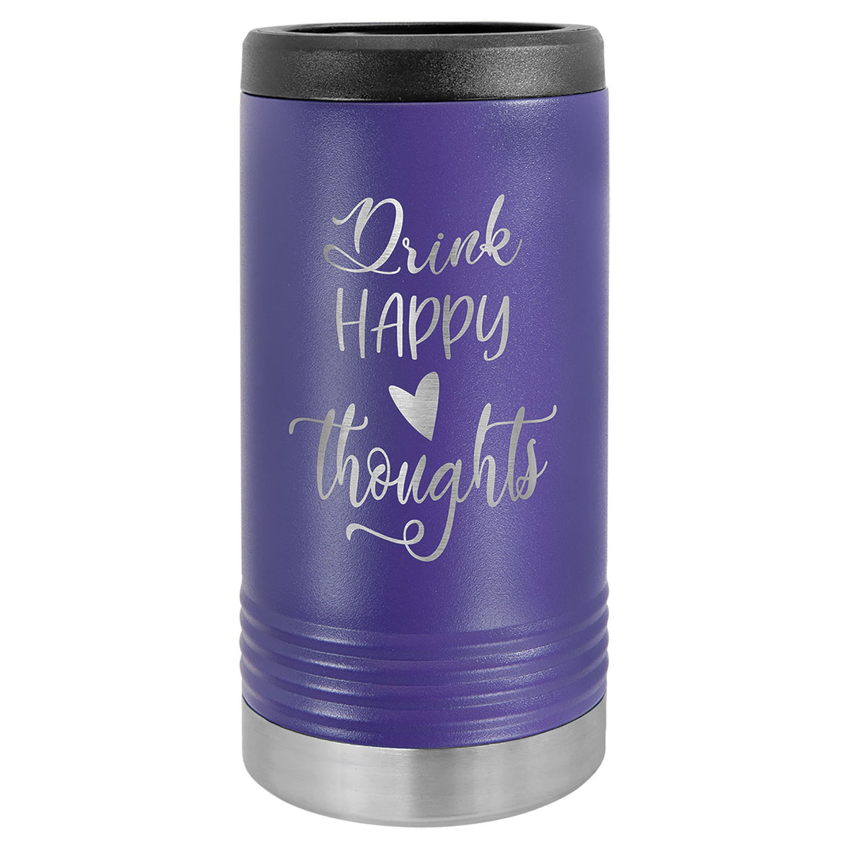 Engraved Polar Camel Slim Beverage Holder - Purple