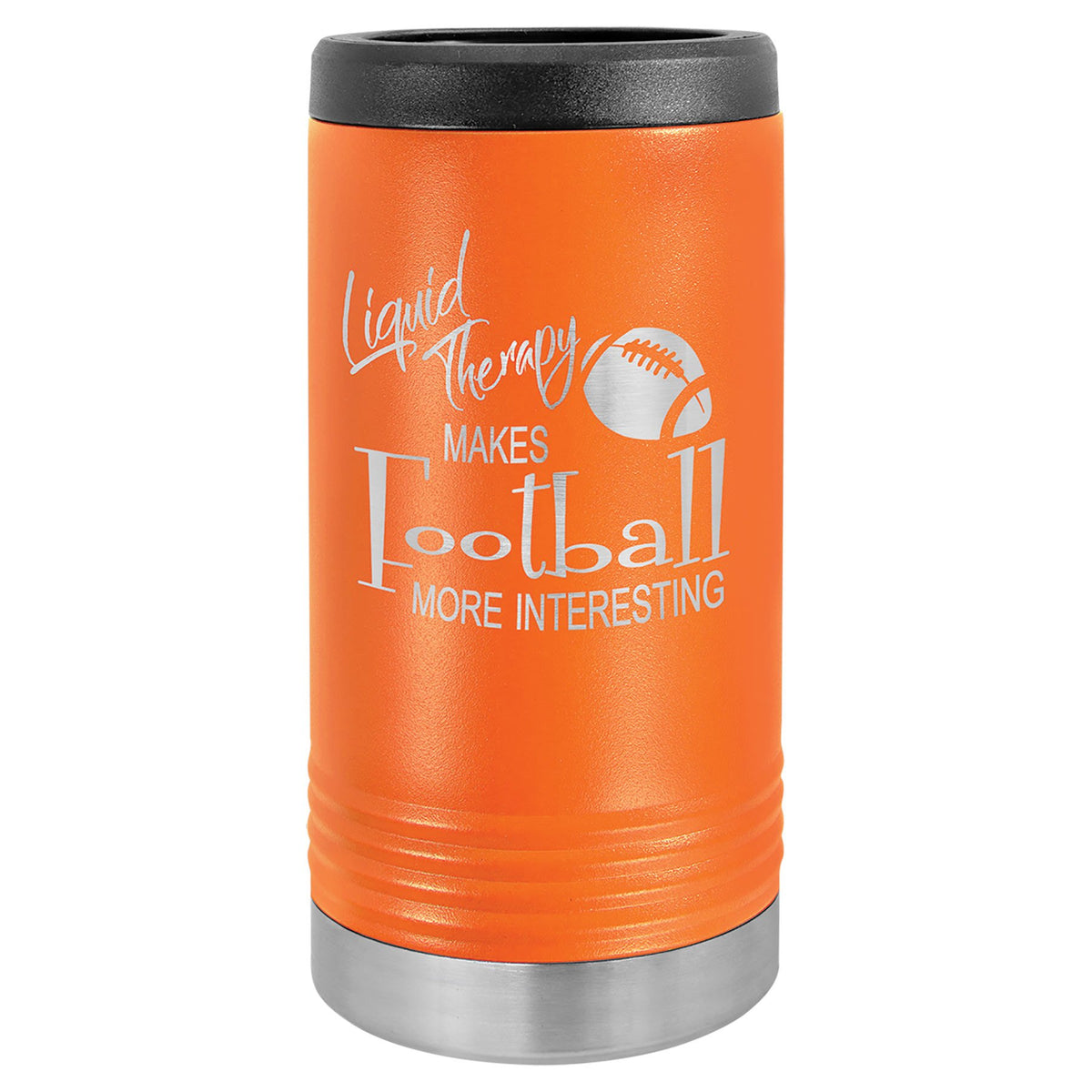 Engraved Polar Camel Slim Beverage Holder - Orange