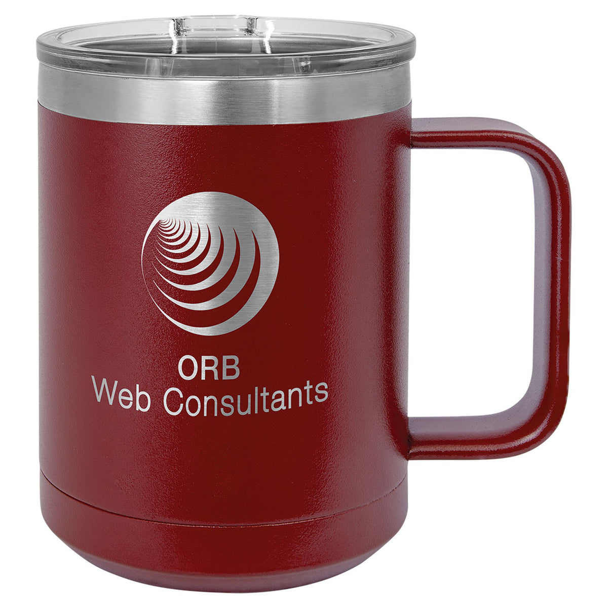 Engraved Polar Camel 15 oz Vacuum Insulated Mug with Slider Lid - Maroon