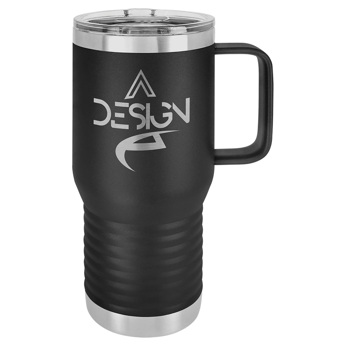 Engraved Polar Camel 20 oz Vacuum Insulated Travel Mug with Slider Lid - Black