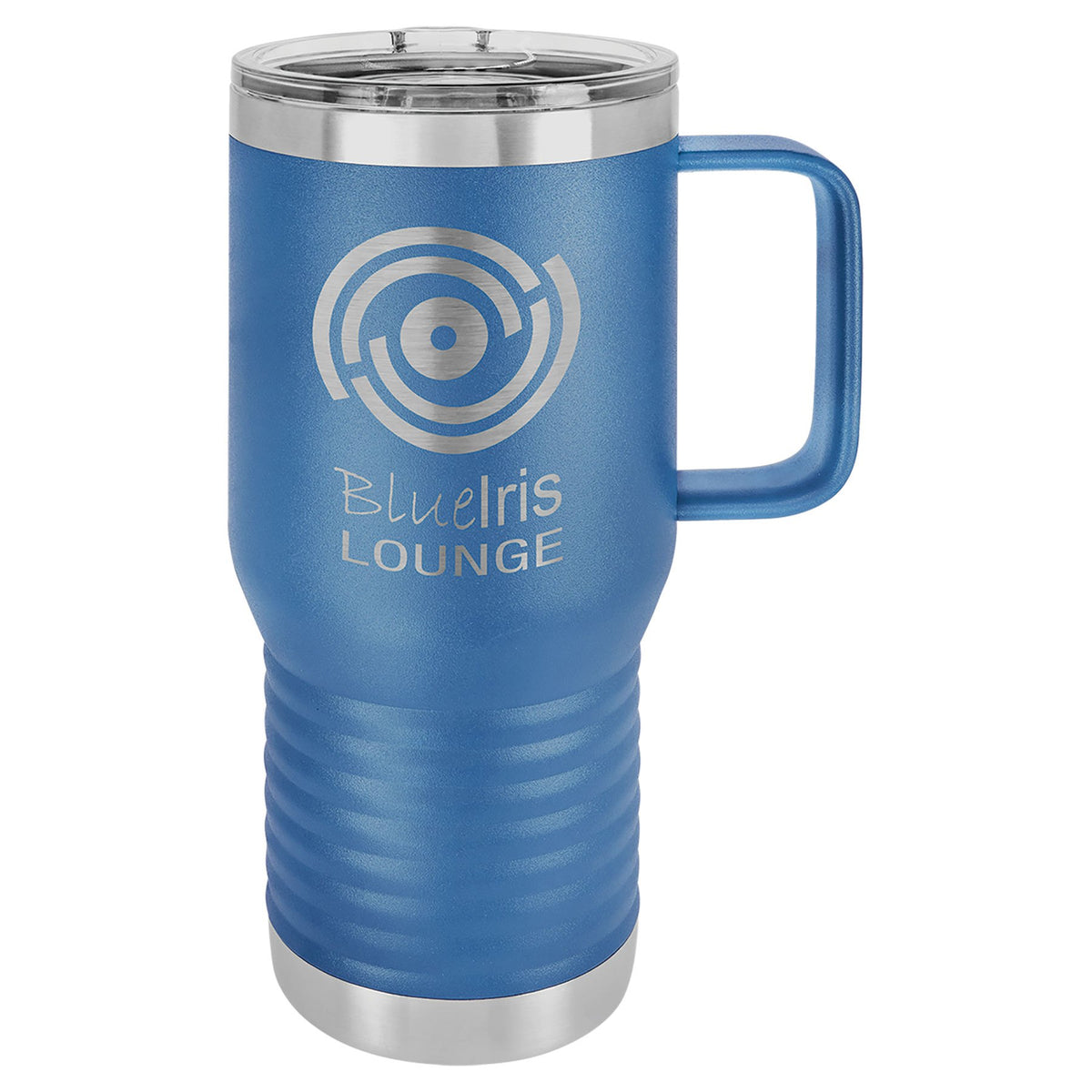 Engraved Polar Camel 20 oz Vacuum Insulated Travel Mug with Slider Lid - Royal Blue