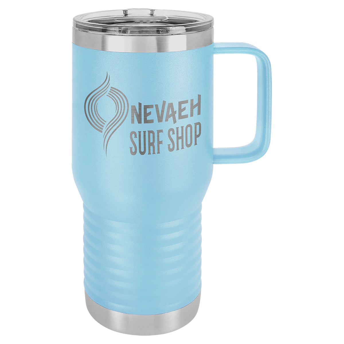 Engraved Polar Camel 20 oz Vacuum Insulated Travel Mug with Slider Lid - Light Blue