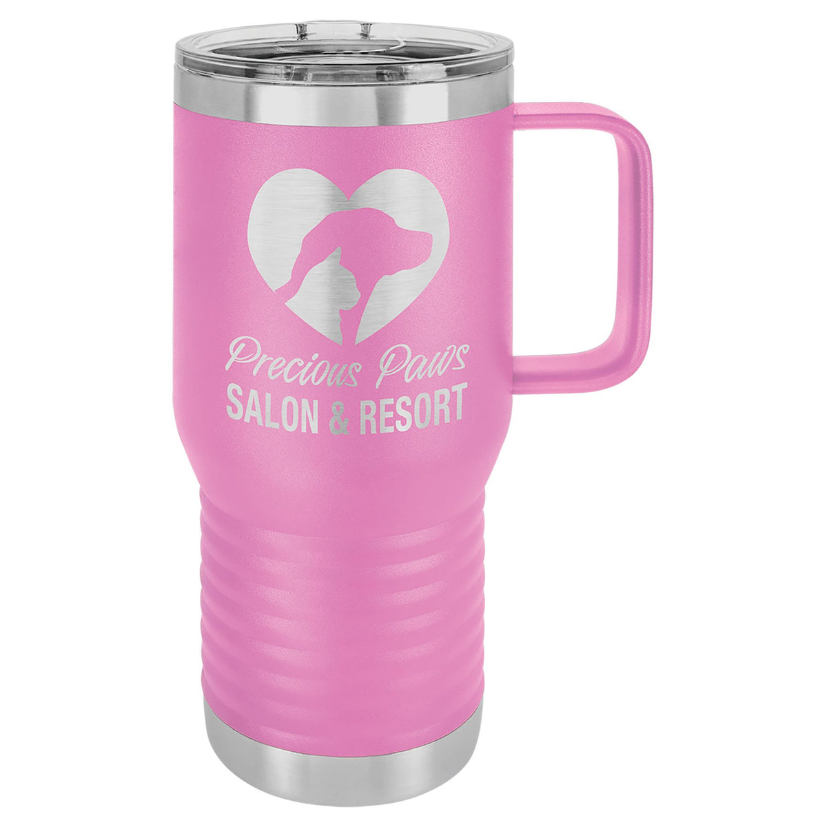 Engraved Polar Camel 20 oz Vacuum Insulated Travel Mug with Slider Lid - Light Purple
