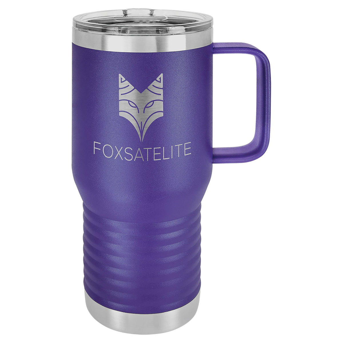 Engraved Polar Camel 20 oz Vacuum Insulated Travel Mug with Slider Lid - Purple
