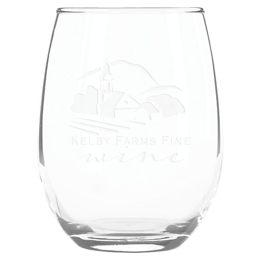 Engraved Libbey Stemless Wine Glass - 9 oz