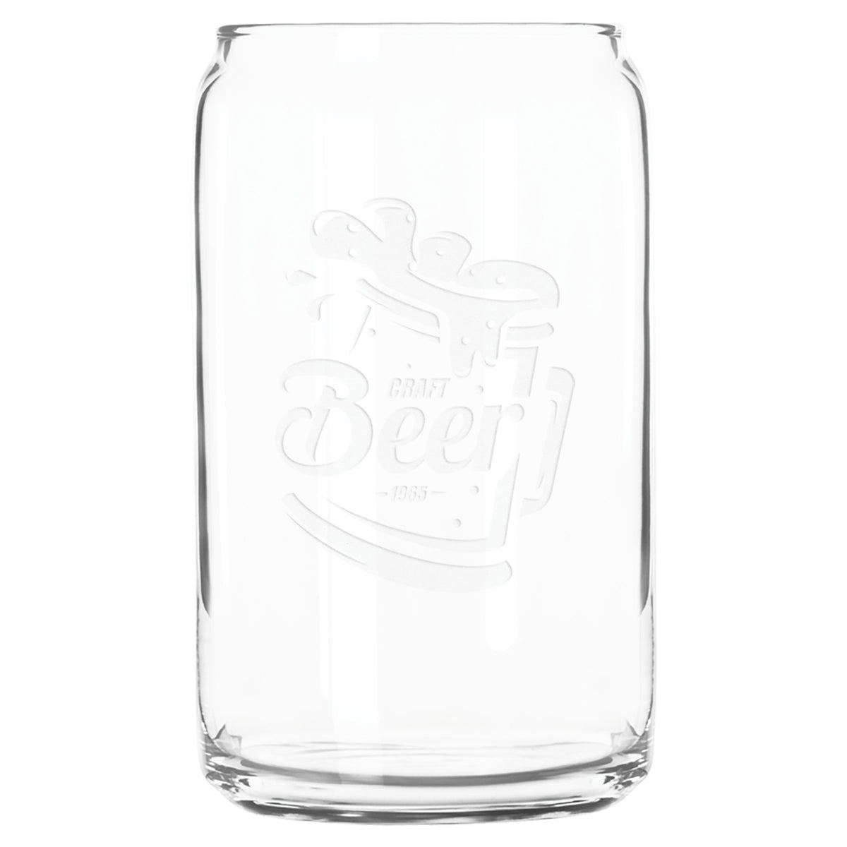 Engraved Libbey 16 oz Beer Can Glass