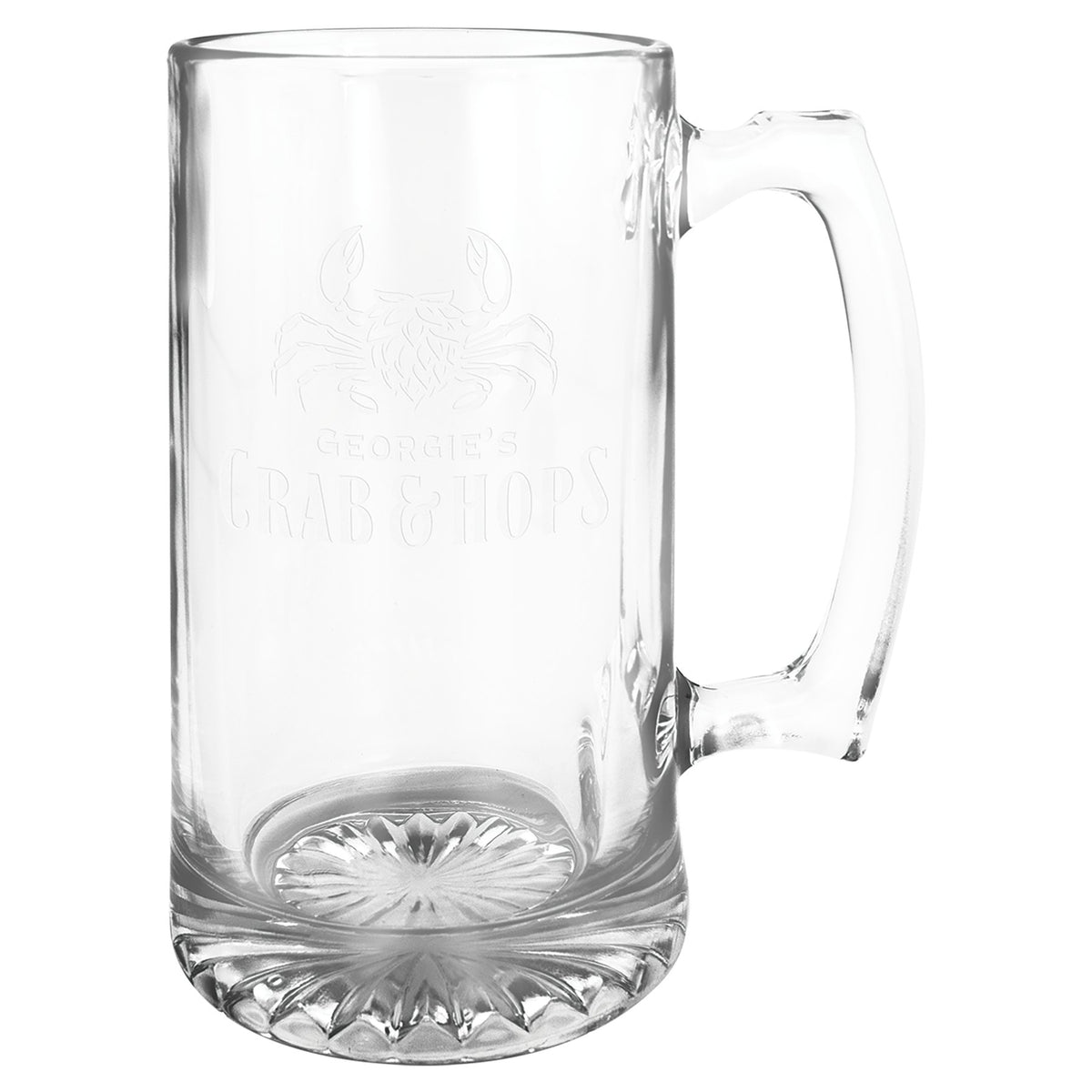 Engraved Libbey 25 oz Glass Sport Mug with Handle