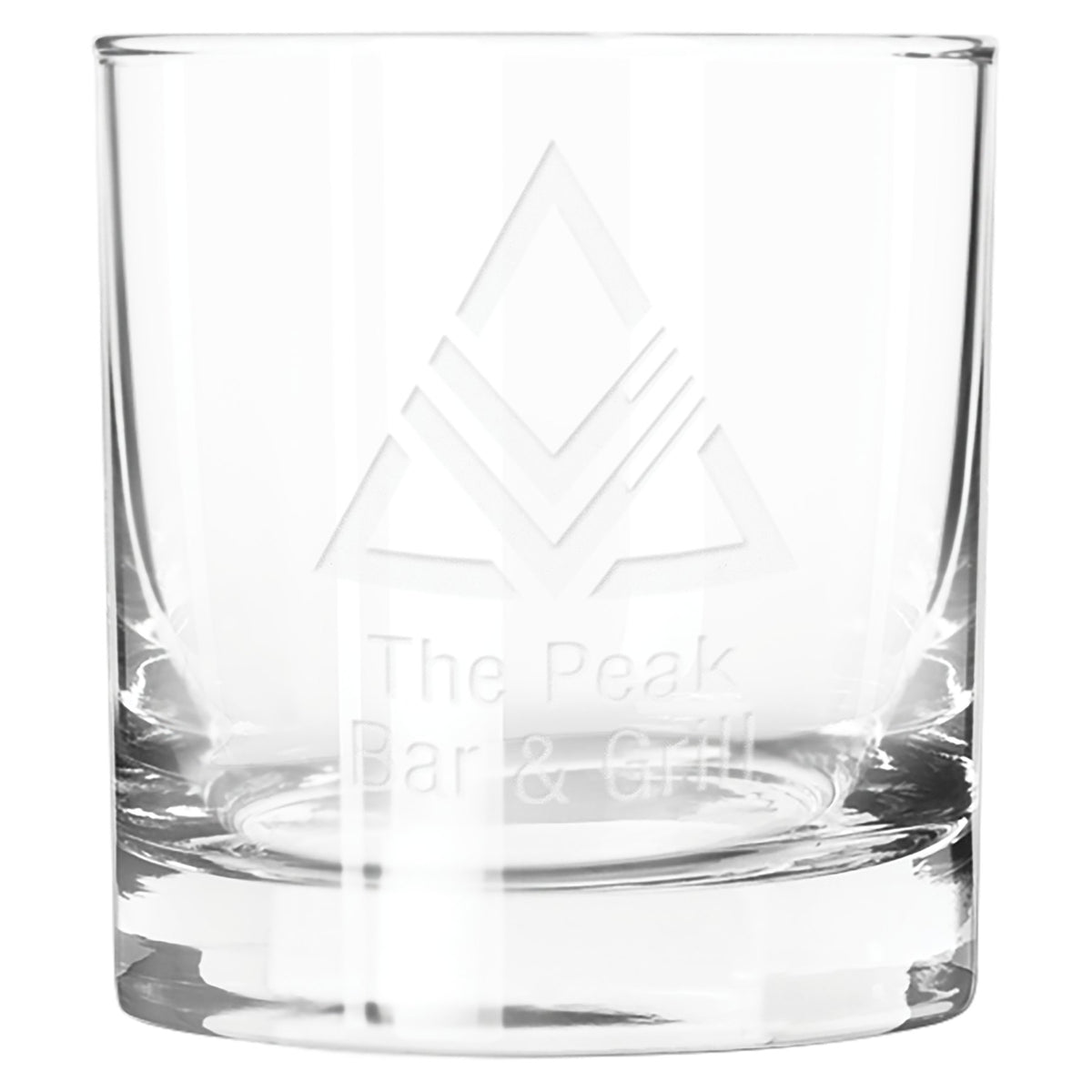 Engraved Libbey 11 oz Heavy Base Rocks Glass