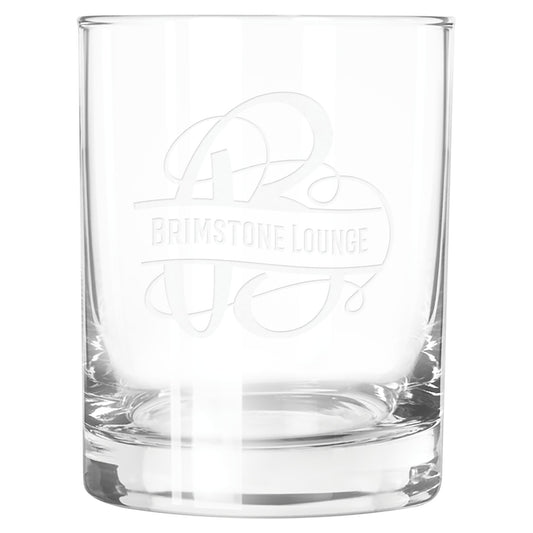 Engraved Libbey 13.5 oz Heavy Base Double Old Fashioned Glass