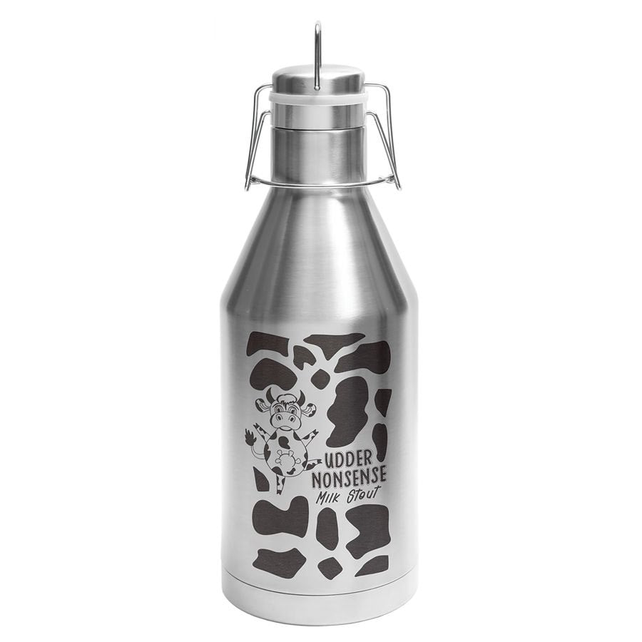 Engraved Polar Camel 64 oz Vacuum Insulated Growler with Swing-Top Lid - Stainless Steel
