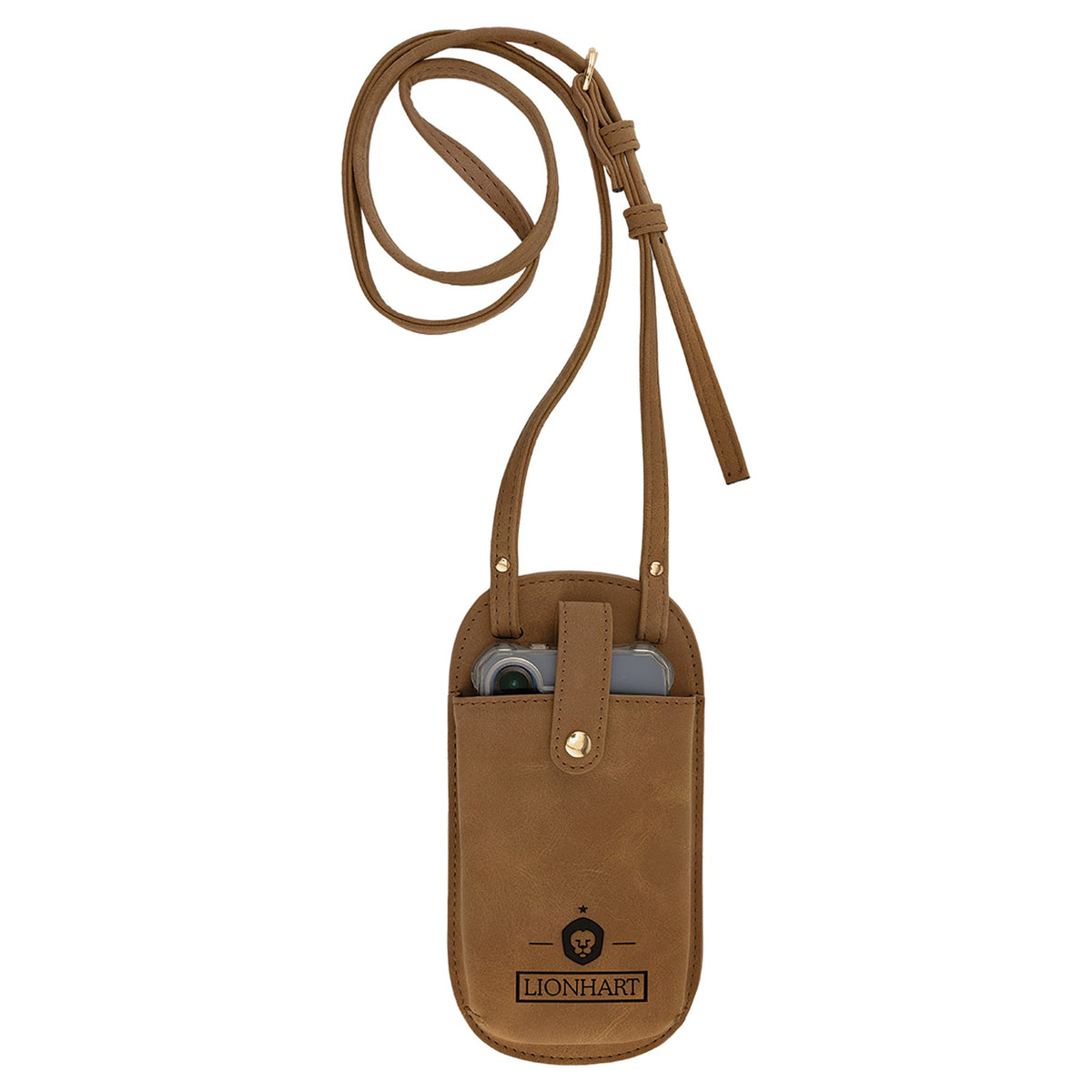 Engraved Creekside Leatherette Essential Bag - Medium Brown