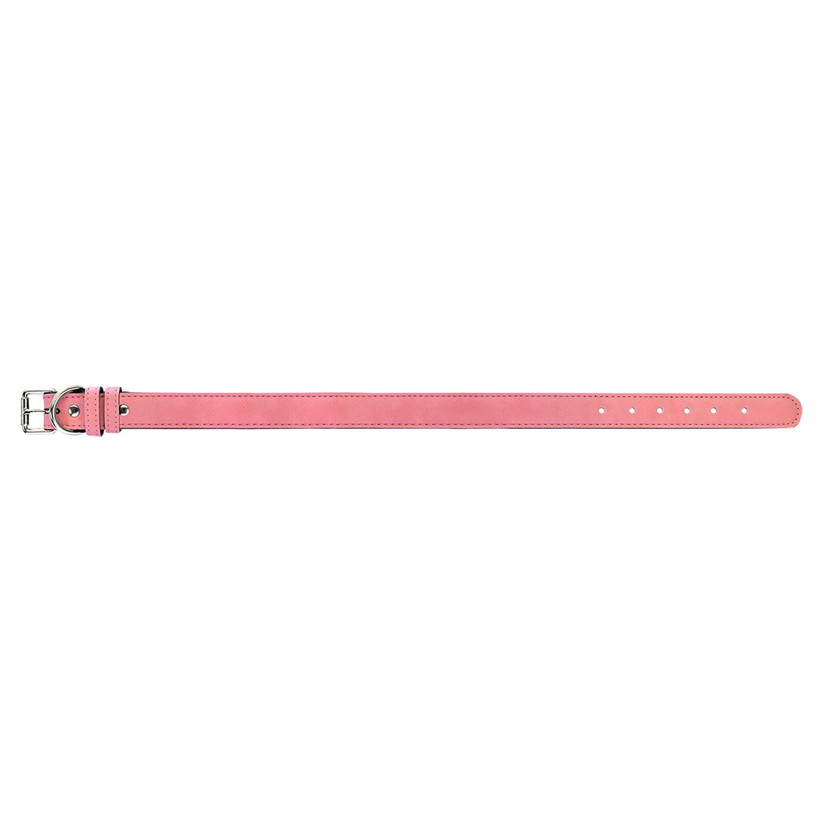 Engraved Leatherette Dog Collar - Pink / Extra Large (27 x 1 1/4 in)