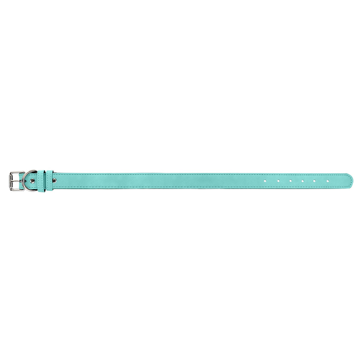 Engraved Leatherette Dog Collar - Teal / Extra Large (27 x 1 1/4 in)