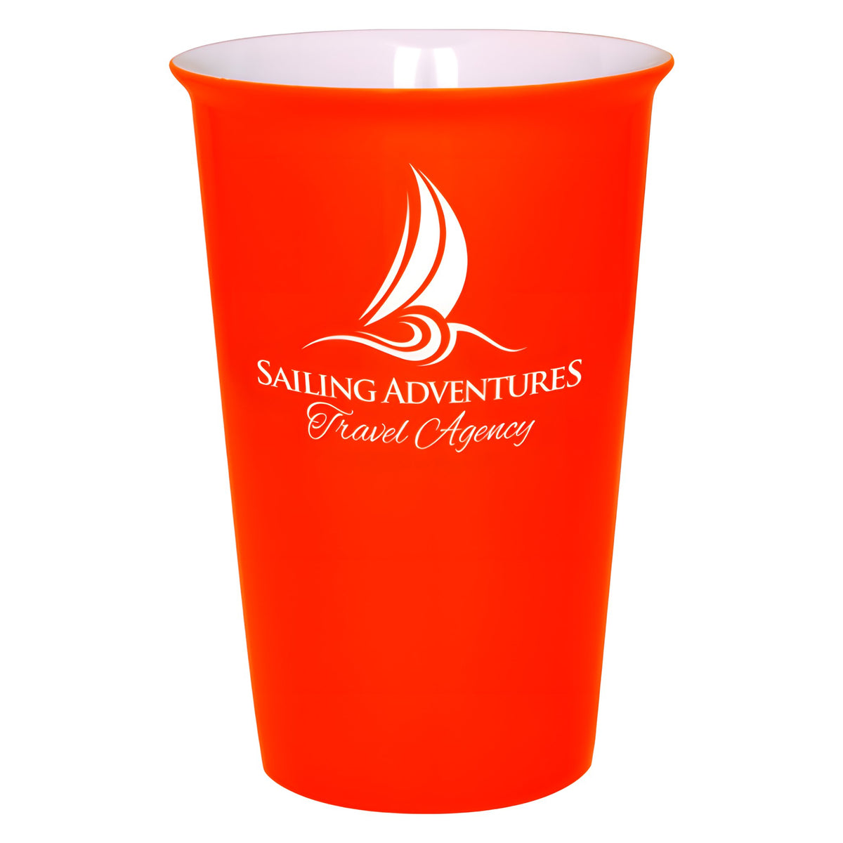 Engraved 14 oz Ceramic Latte Mug (Orange)