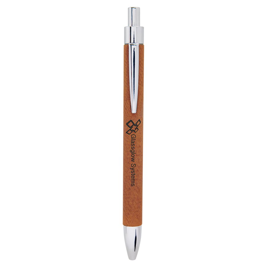 Engraved Leatherette Pen - Rawhide