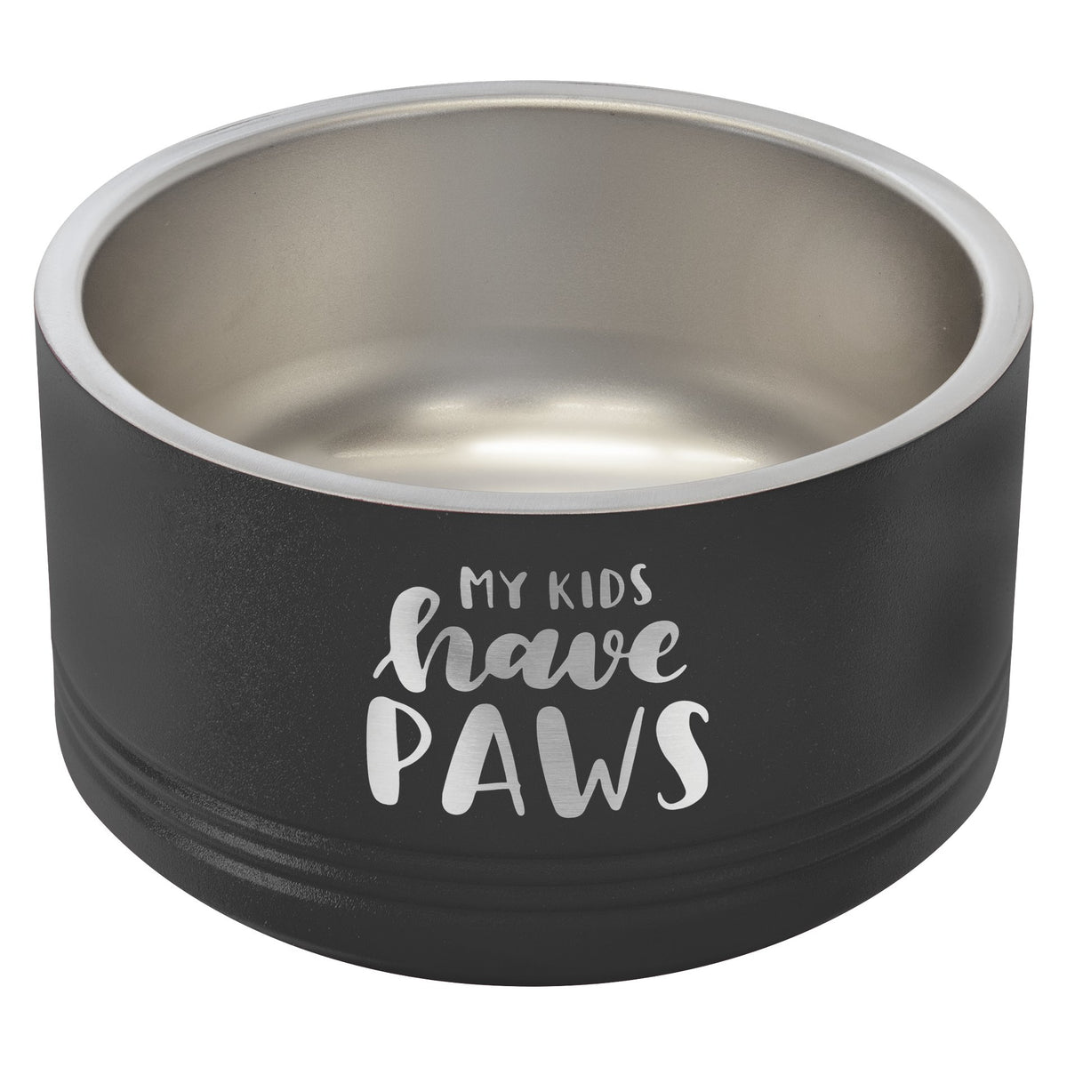 Engraved Polar Camel Pet Bowl - Black / Small (18 oz)