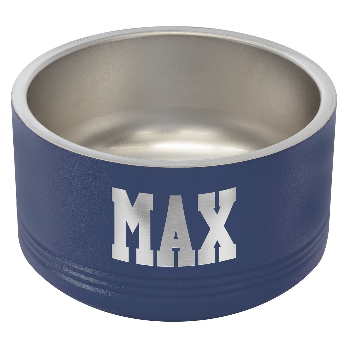 Engraved Polar Camel Pet Bowl - Navy Blue / Small (18 oz)