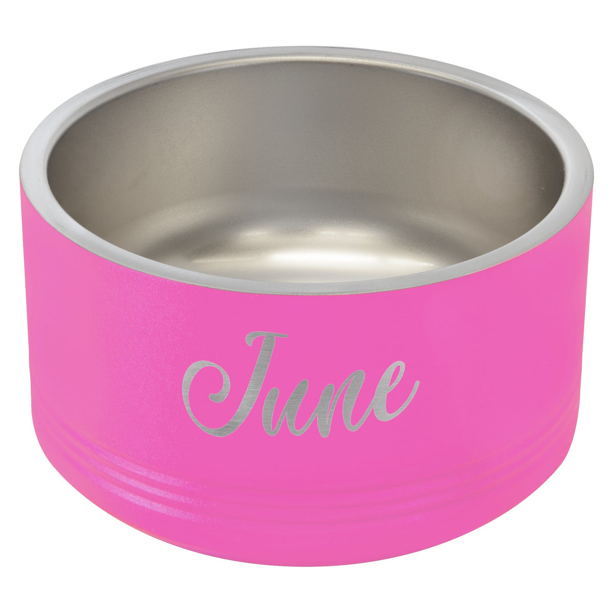 Engraved Polar Camel Pet Bowl - Pink / Small (18 oz)