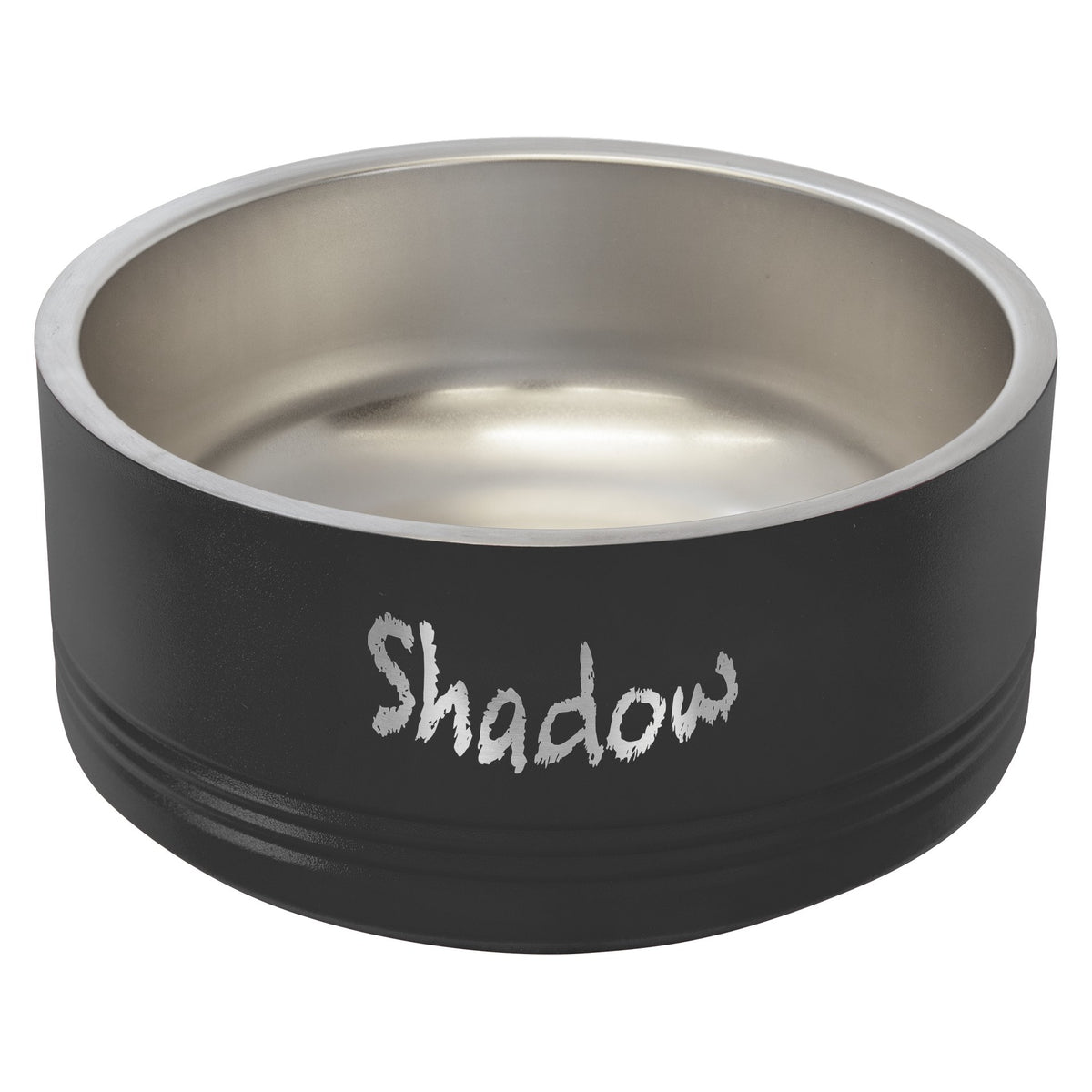 Engraved Polar Camel Pet Bowl - Black / Medium (32 oz)