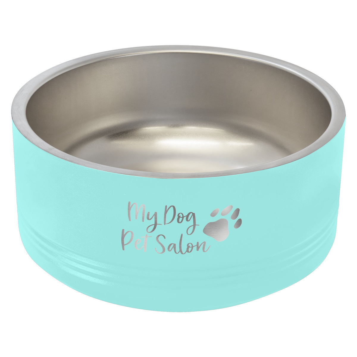 Engraved Polar Camel Pet Bowl - Teal / Medium (32 oz)