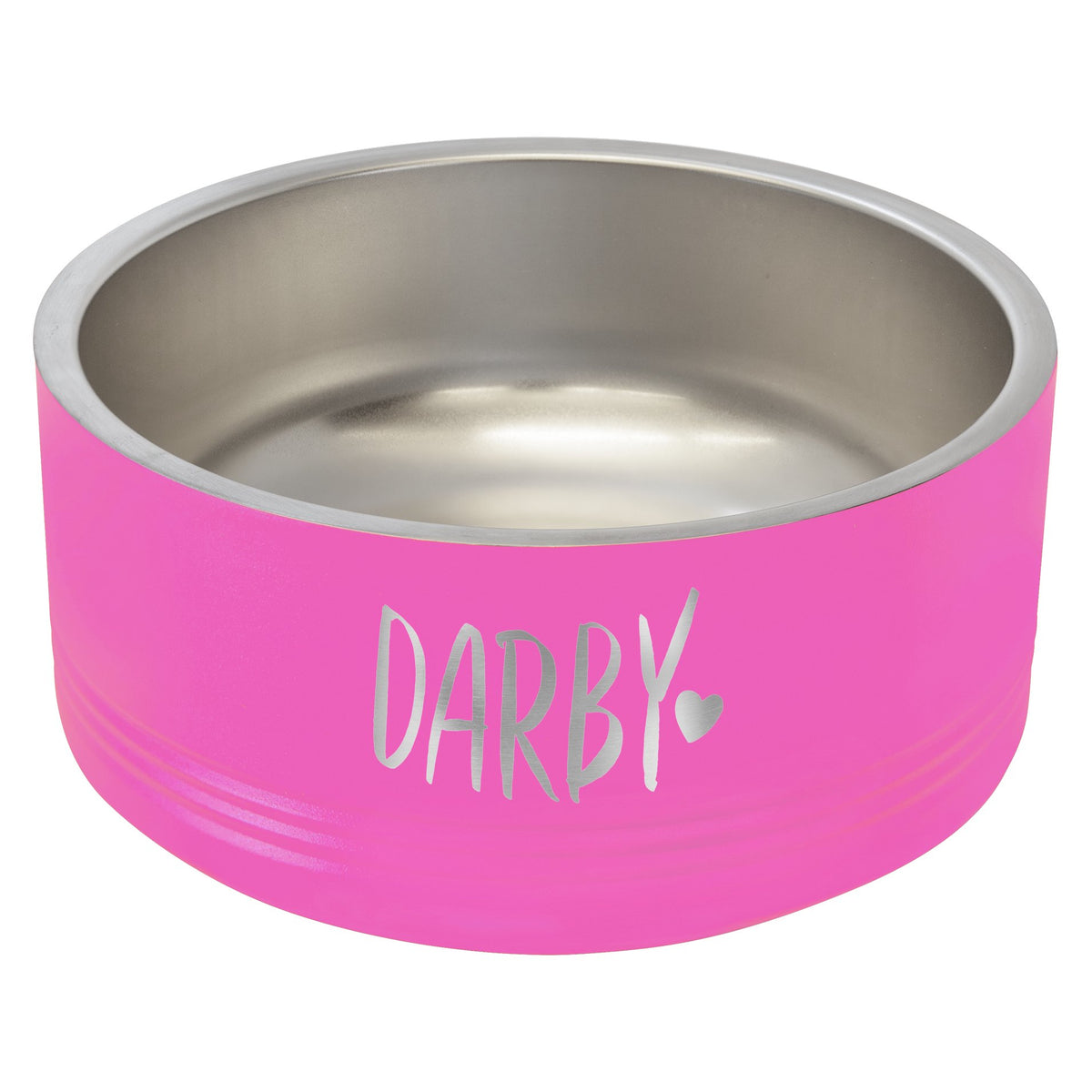 Engraved Polar Camel Pet Bowl - Pink / Medium (32 oz)