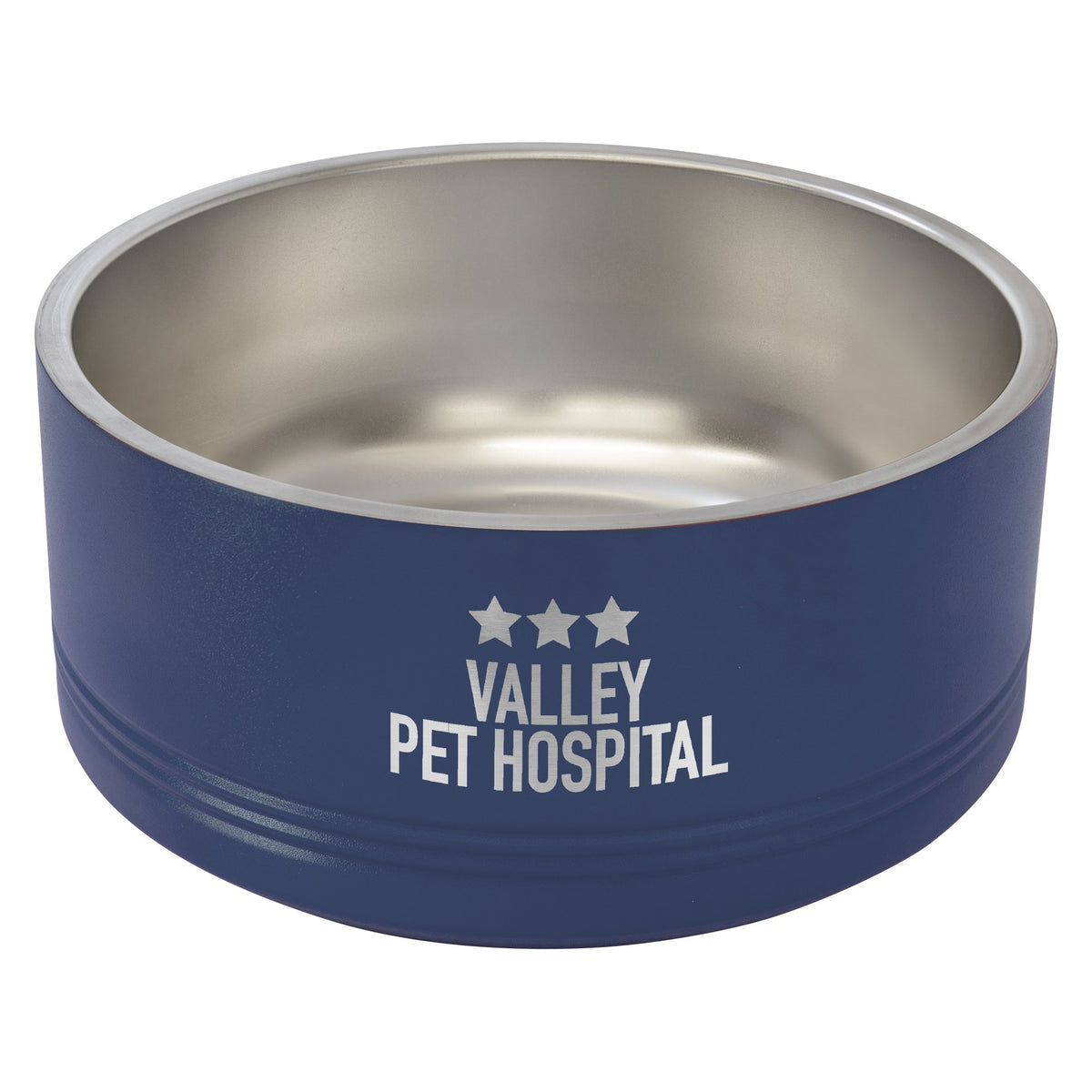 Engraved Polar Camel Pet Bowl - Navy Blue / Large (64 oz)