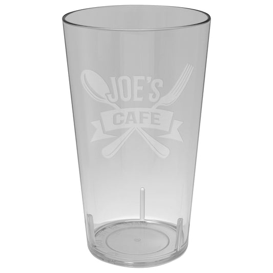 Engraved Clear Plastic Cup - 12 oz