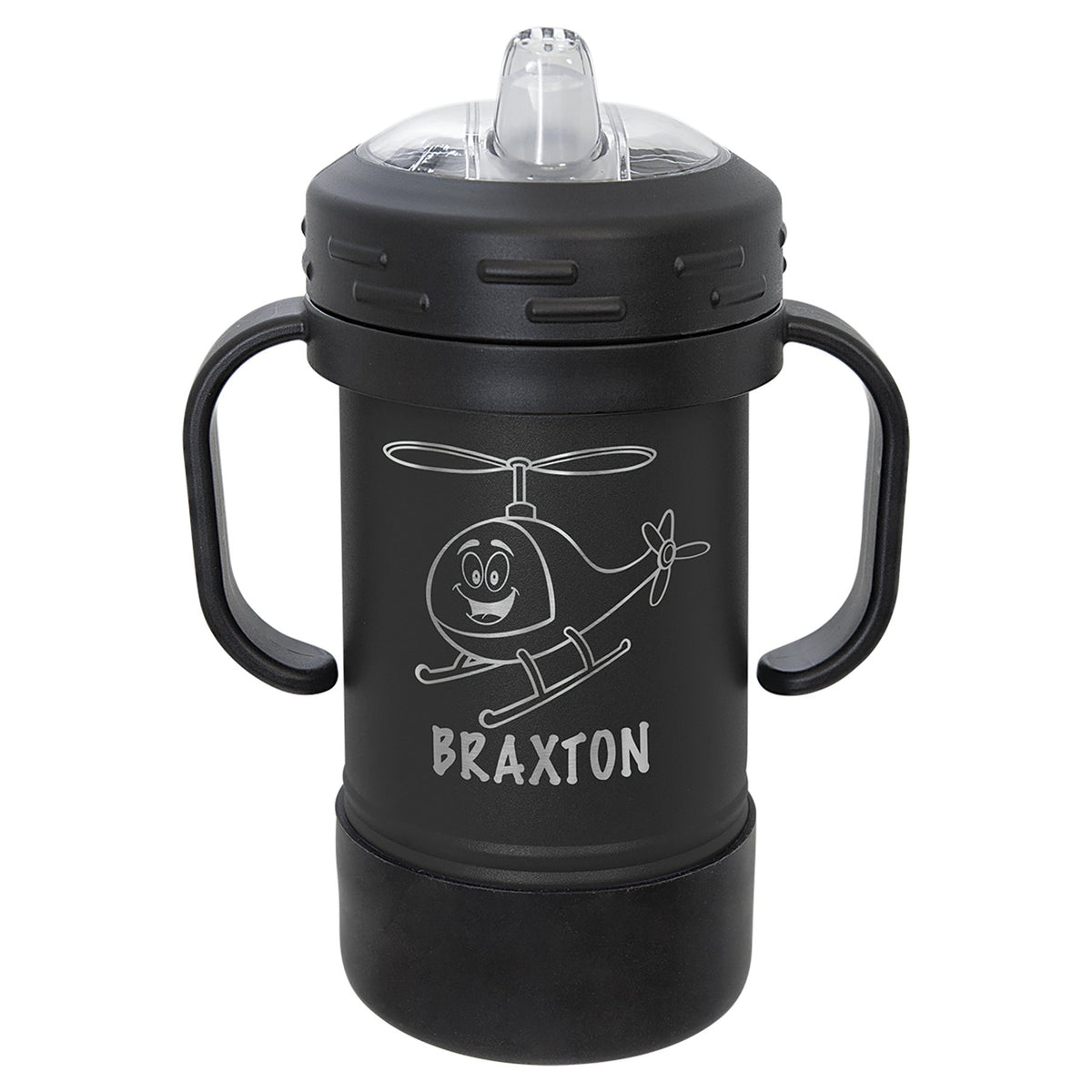 Engraved Polar Camel 10 oz Sippy Cup - Black
