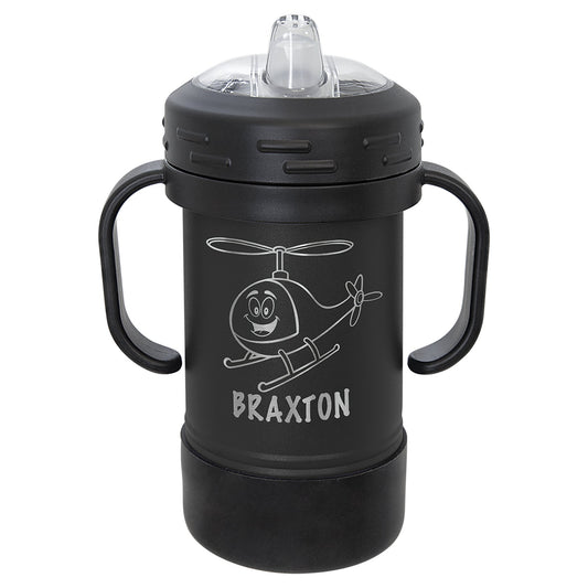 Engraved Polar Camel 10 oz Sippy Cup - Black