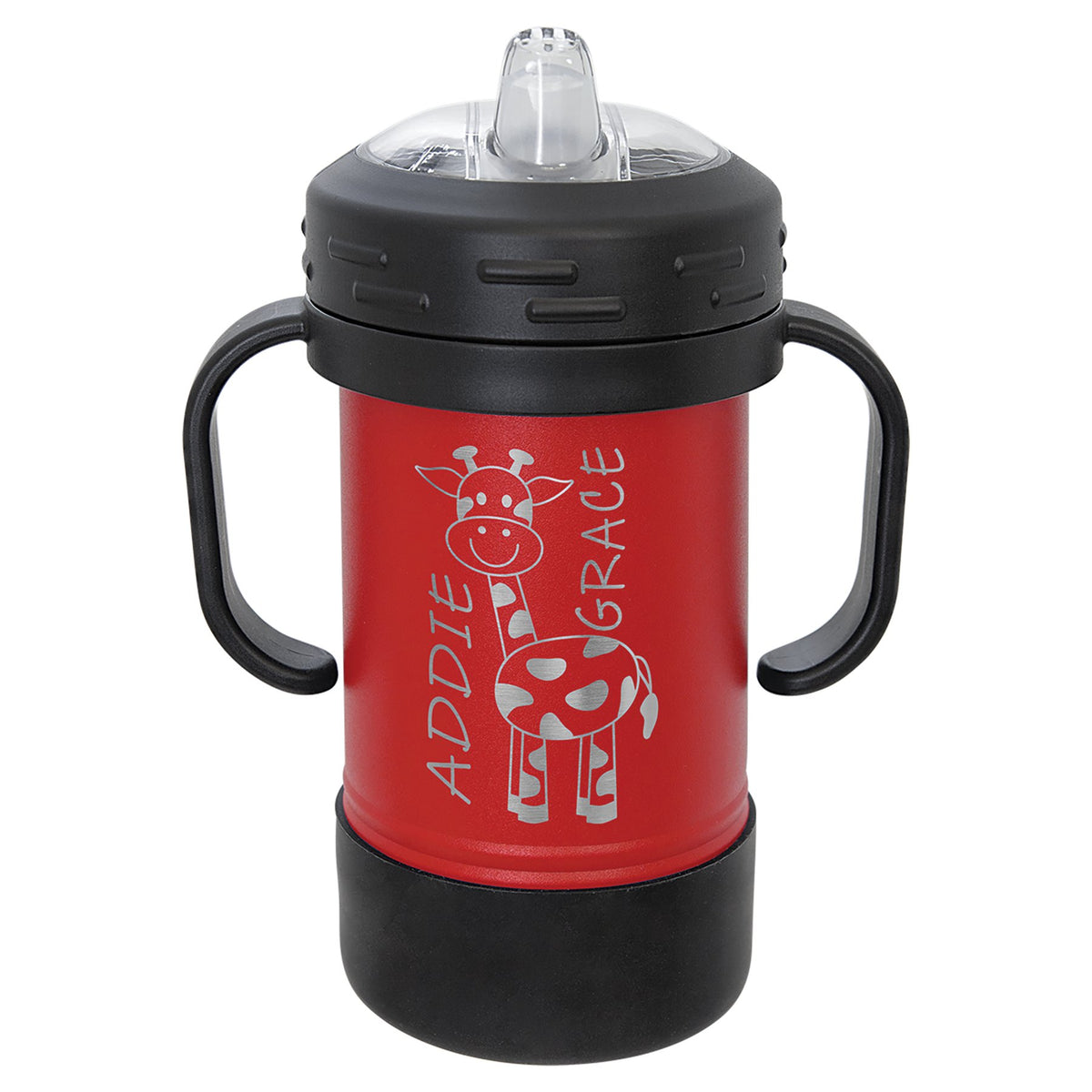 Engraved Polar Camel 10 oz Sippy Cup - Red