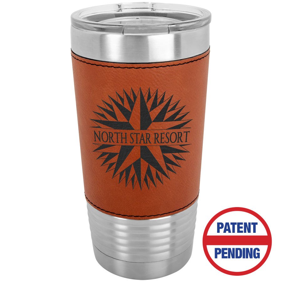 Engraved Polar Camel Leatherette Grip Tumbler with Standard Lid - Rawhide