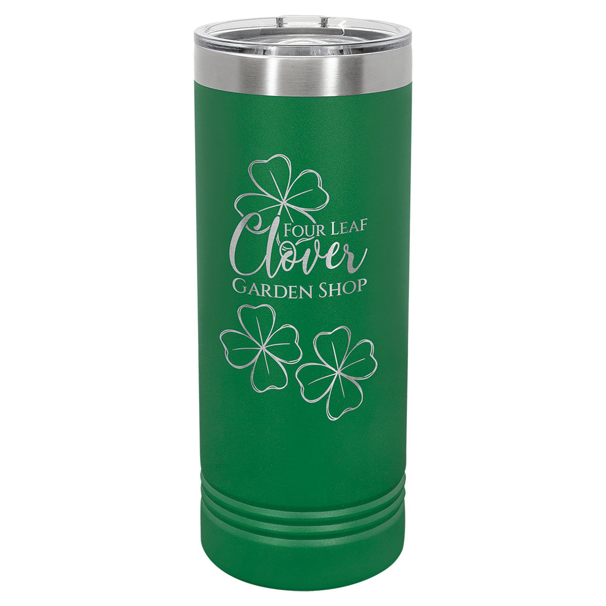 Engraved Polar Camel 22 oz Skinny Tumbler with Slider Lid - Green