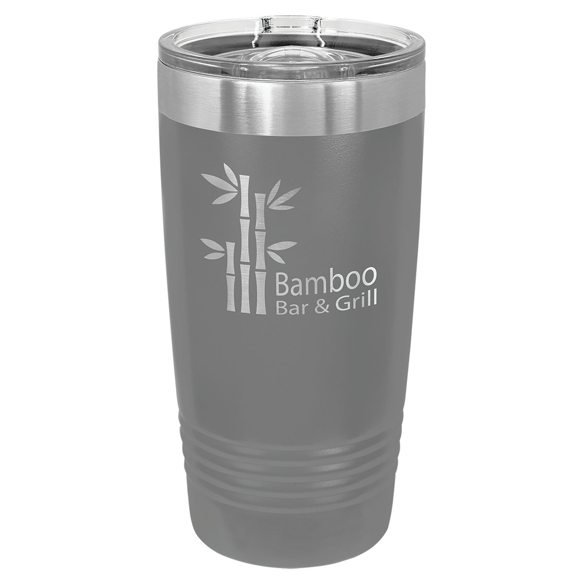 Engraved Polar Camel Ringneck Tumbler with Slider Lid - Dark Gray / 20 oz