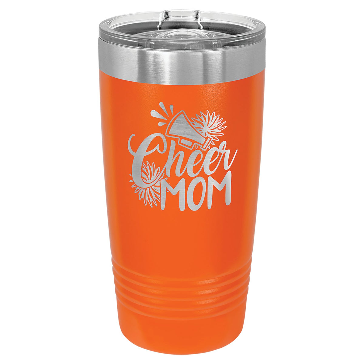 Engraved Polar Camel Ringneck Tumbler with Slider Lid - Orange / 20 oz