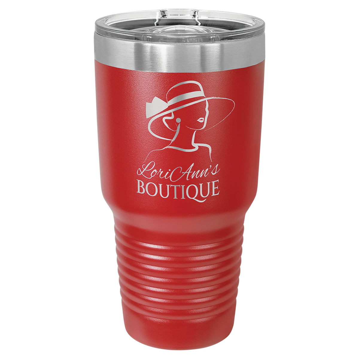 Engraved Polar Camel Ringneck Tumbler with Slider Lid - Red / 30 oz